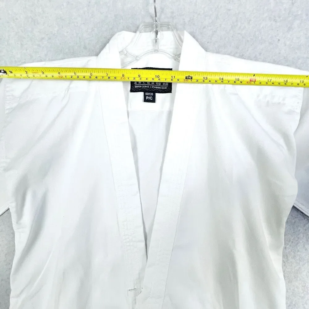 Bushido Kids 00/120 White Karate Gi Uniform Yellow Belt Martial Arts Taekwondo